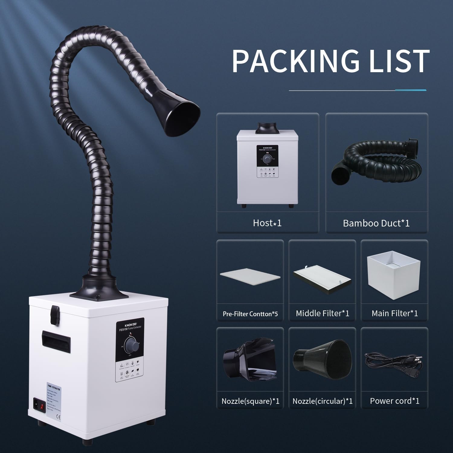 Industrial Laser Fume Extractor - Extracteur de fumée laser industriel KNOKOO