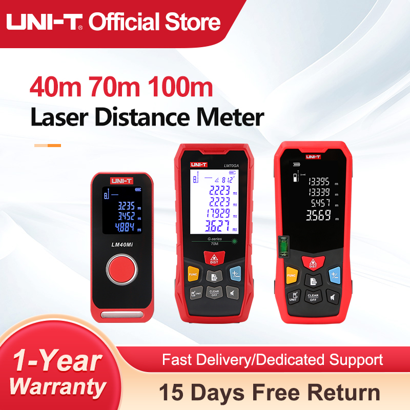 Industrial Laser Tape Measure - Télémètre laser UNI-T 40m 60m 70m
