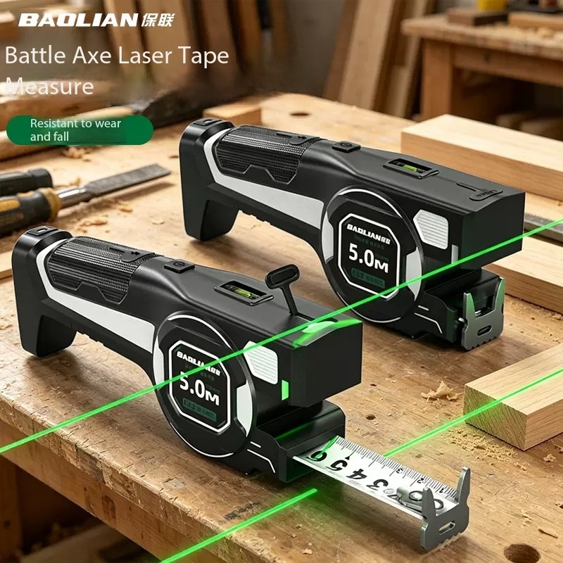 Industrial Laser Tape Measure - Télémètre laser infrarouge numérique trois-en-un avec