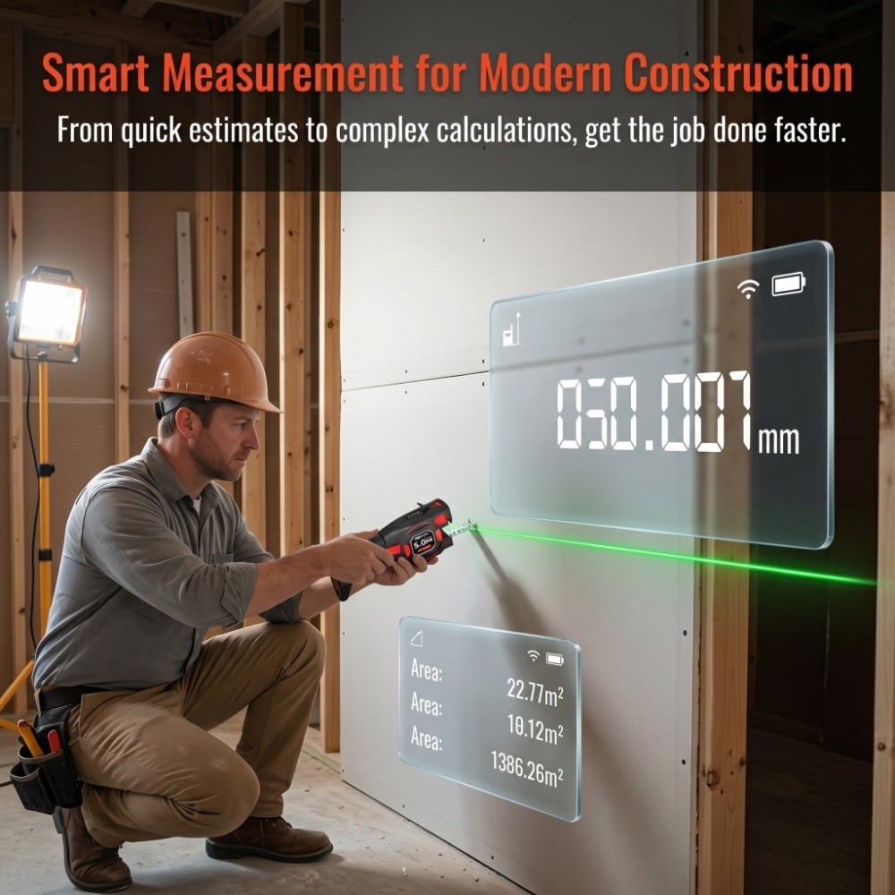 Mètre à ruban laser 3-en-1 rét - Industrial Laser Tape Measure avis et prix